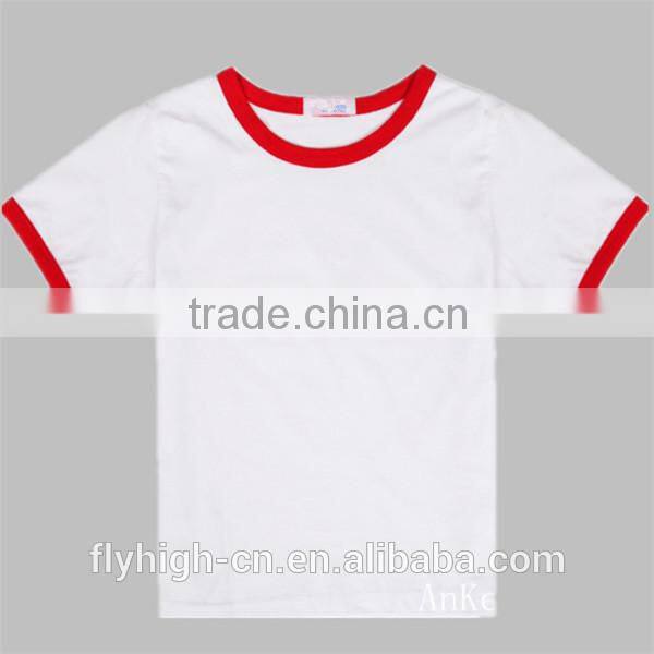 promotional short sleeve cotton material custom t shirt for kids