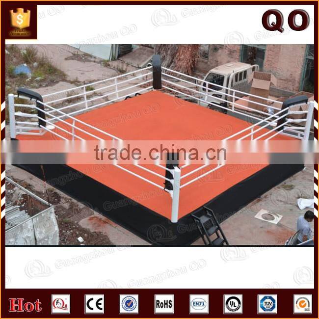 Hot sale logo printed championship small boxing ring with strong ropes and corner