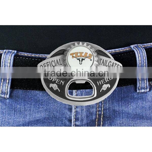 Lead & Nickel Free Clemson University "Tigers" Logo Silver Tone Belt Buckle
