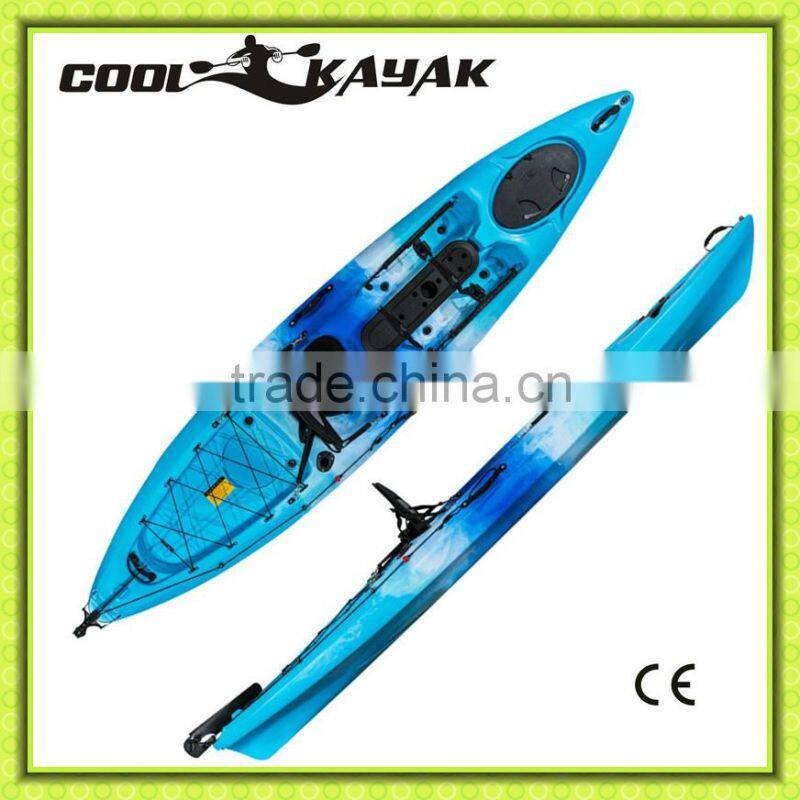 RAPIER-Single barato sea Kayak for exploration from Ningbo Cool Kayak Supplier sit-on top plastic kayak with rudder system