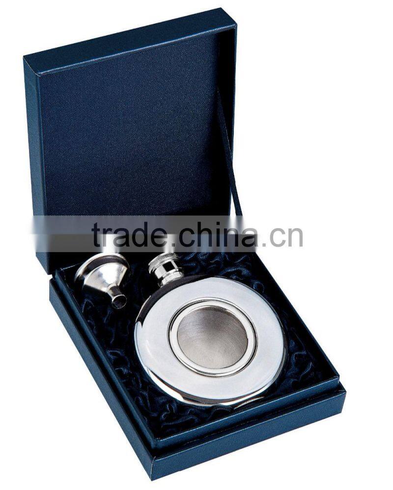 Promotional hip flask gift set with funnel
