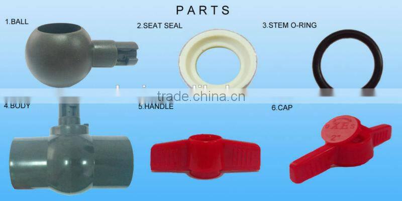 Flexible pressure Plastic heavy type plastic agricultural ball valve