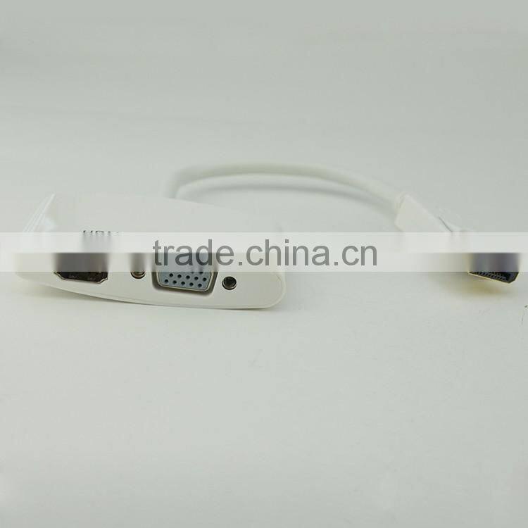 Client custom gold plated dp to hdmi vga converter for camera
