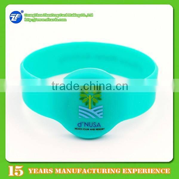 65/74mm diameter 13.56MHz RFID Bracelet Tag with logo printed