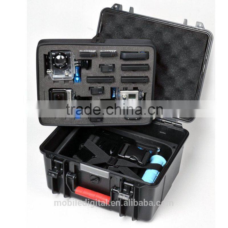 Waterproof large carry case for gopro accessories hero2 hero3 hero 3 3+ black edition