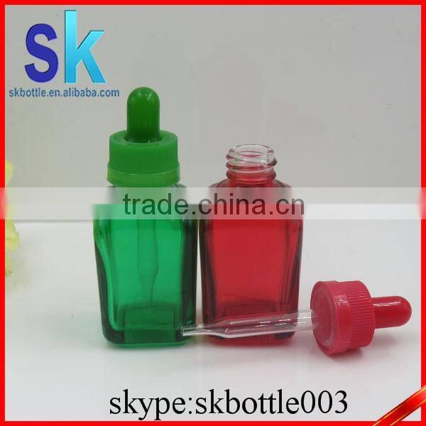 best selling e-liquid dropper bottles square empty glass bottles with glass dropper