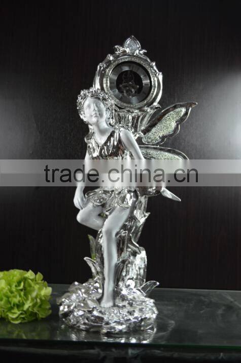 Beautiful resin shell flower fairy home decor