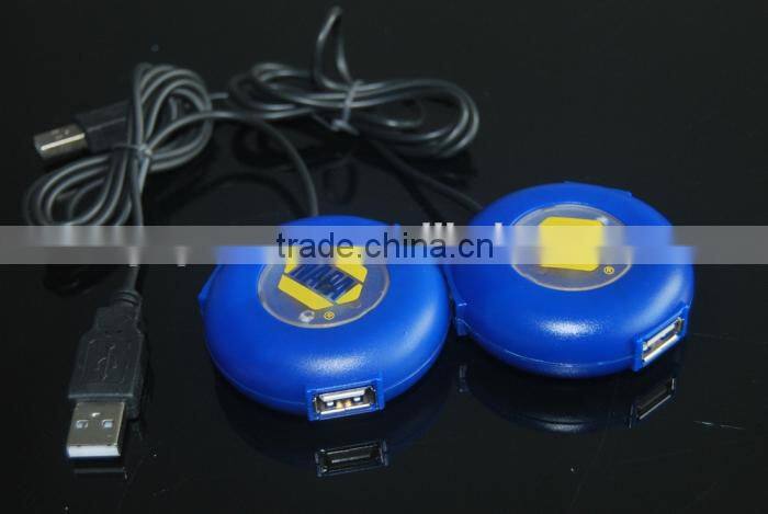 computer round 3 port LED usb hub with webkey/weblink function