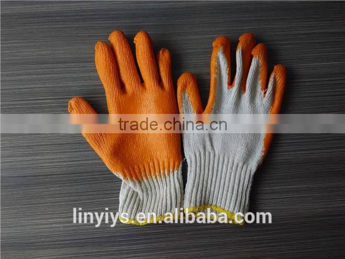 Heavy duty Latex/Rubber Coated Cotton Knitted Working Glove