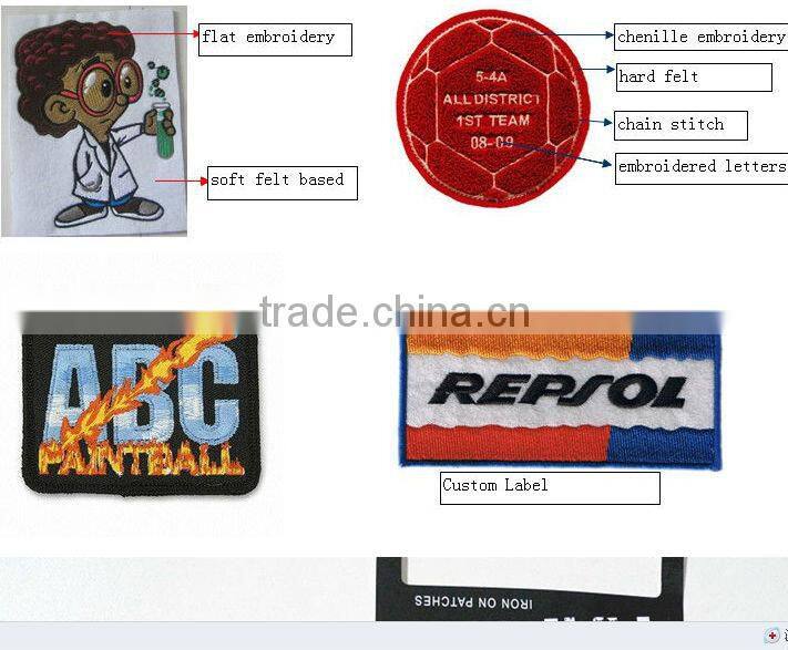 3D embroidery fabric emblem