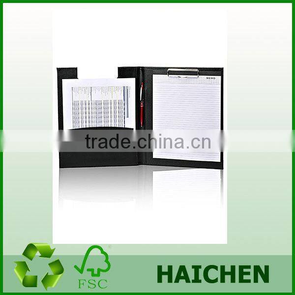 Black Clipboard Padfolio -12.1 x 9.6 x 0.9 inches