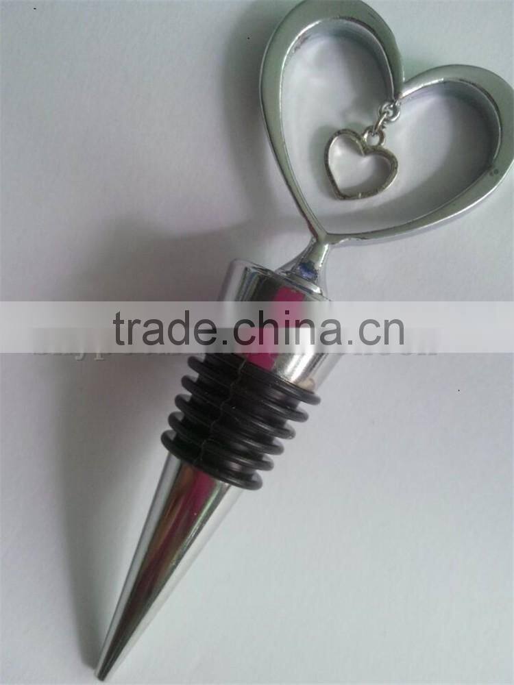 Popular heart shape metal bottole wine stopper exist mold