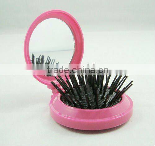 pocket hair bush with mirror