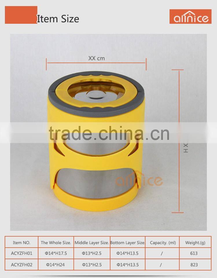 Promotional Gift SS201 food grade insulated bento Stainless Steel Lunch Box Tiffin Bento 3 tier lunch box