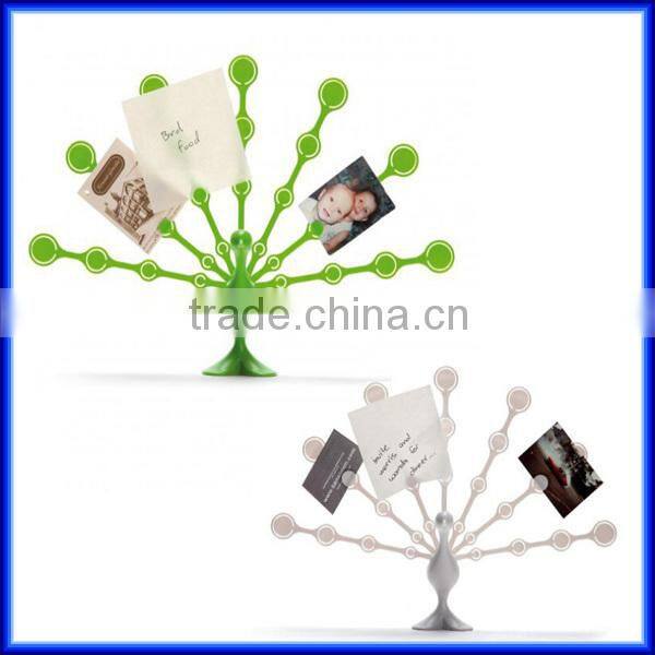 Interesting peacock name card and memo card holder, office desk peacock note card holder ID card holder