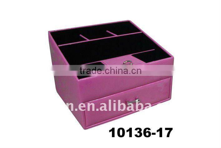 portable jewelry box with little lid and ring set(GLD 10136)
