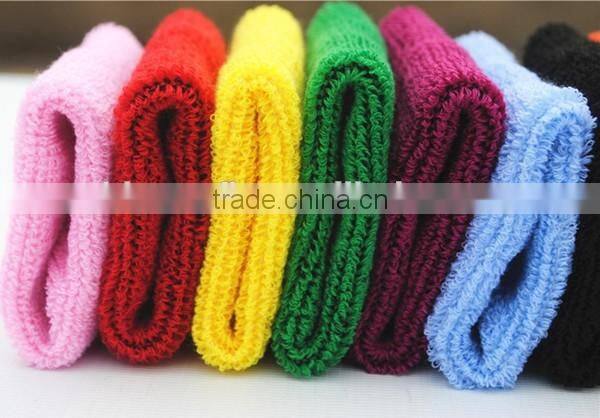 quick-drying sweat absorbing polyester cotton wristbands wholesale