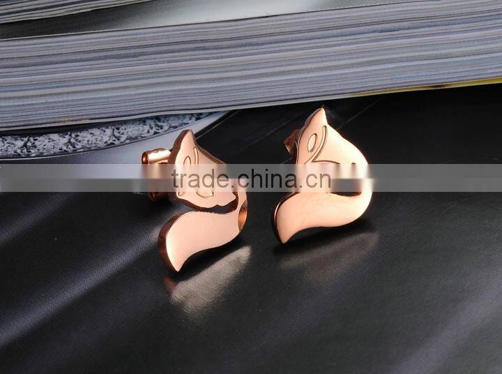 Alibaba Express In Spanish Stainless Steel Rose Gold Dog Earrings