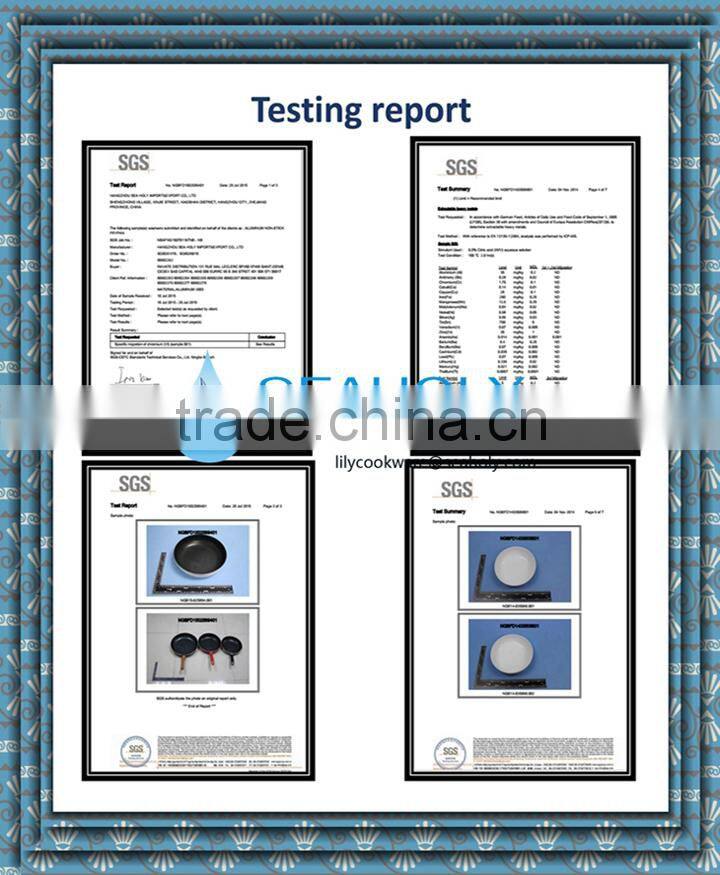 ITALY aluminum ceramic deep frying pan with induction bottom/detachable handle