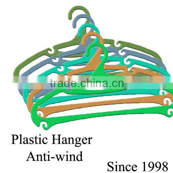 Stock Hanger for Sale in China 5 Color For Laundry Use Plastic Hanger