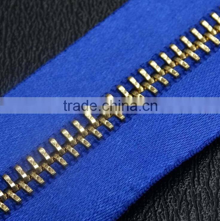 10-20cm 5# close end cotton siders copper teeth custom zipper for trousers