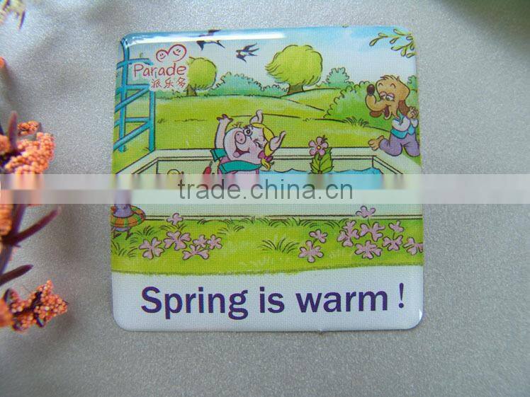 New product cheap custom clear epoxy fridge manget sticker for home decor