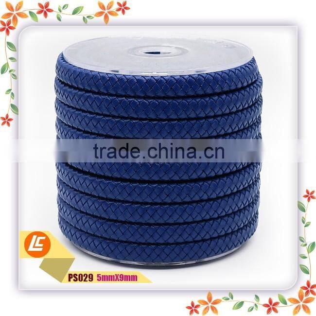 plain braiding genuine cowhide leather rope 10 mm
