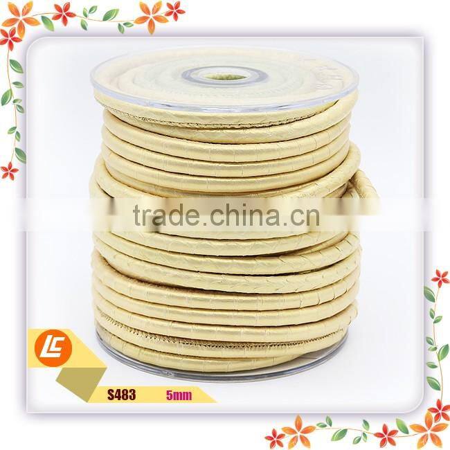 Good Quality Round Genuine Snakeskin Leather String with different colors