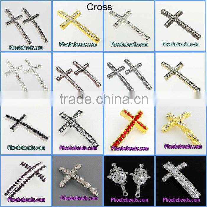 Alloy Rhinestone Connector Charms Wholesale Clay Pave Crystal Rhinestone Tube Beads Bar Jewelry Findings CTB-049