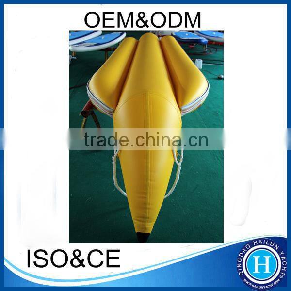 Fashionable inflatable flying banana max 10 passengers pvc float banana boat made in china