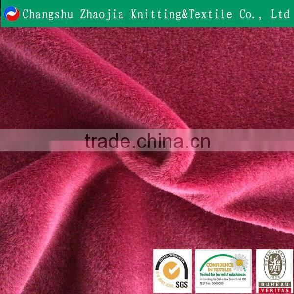 Super Soft Short polyester short velvet for winter garment from China supplier ZJ065-2