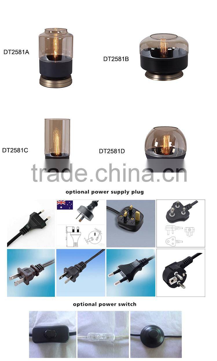 Modern decorative Contemporary coffee/ivory desk lamp for guestroom use