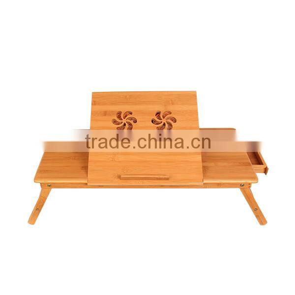 2015 new hot bamboo folding computer desk for bed use