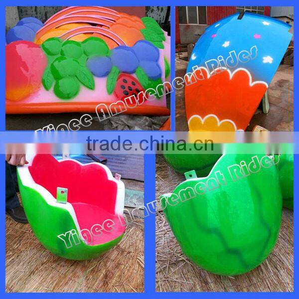 Amusement park ride beautiful watermelon flying chair