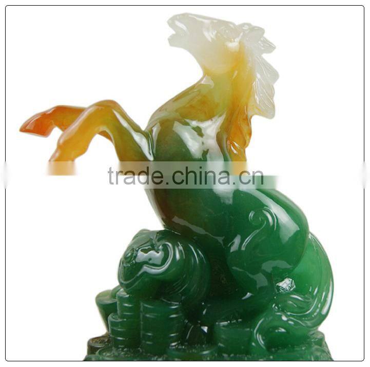 Resin Jade Chinese luckly horse ,Fengshui Horse ,horse ornament