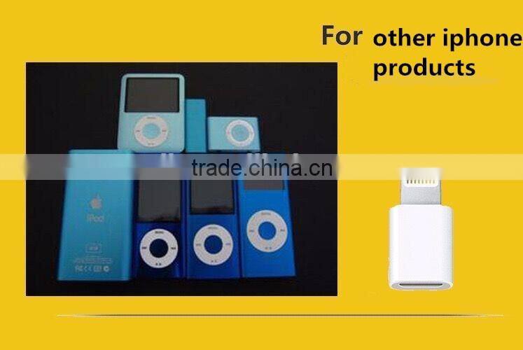 wholesales MFi certified 8 pin c48 tip to micro usb 5 pin adapter ABS for phone cable