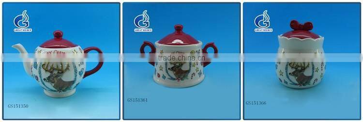 cheap ceramic christmas butter dish with lid