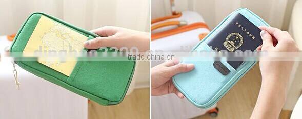 Travel Cover Organizer Zip Wallet Passport Boarding ID Card Holder