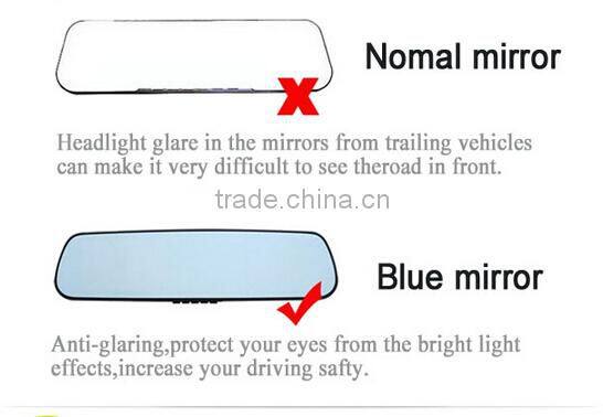 Full hd 1080p car mirror camera video recorder dvr black box with night vision