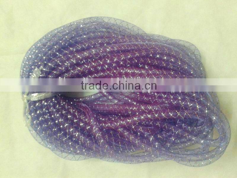 HOT SALE 10mm Burgundy Round Nylon Mesh Tube Ribbon for Gift Wrapping Decorations
