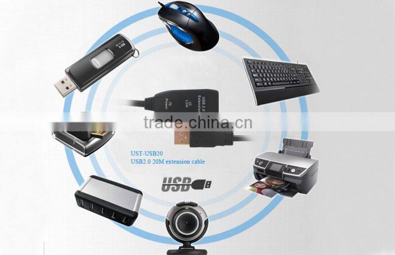 Patent design ,usb 2.0 20 m male to female adpter extension cable with 2 pc