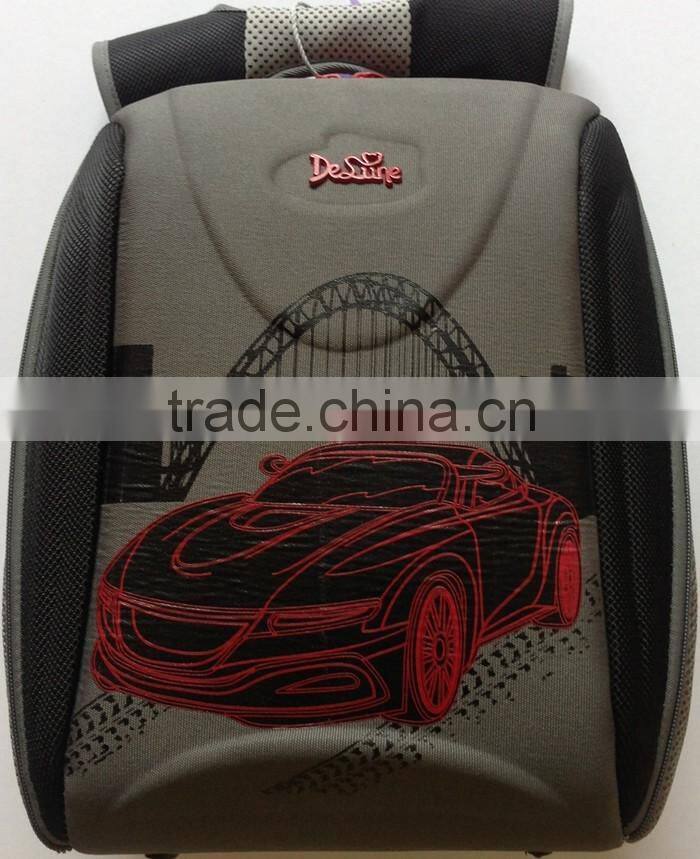 Russia brand children cars print wholesale school backpack bags