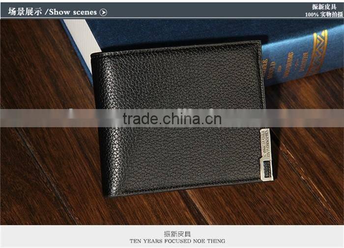 Wholesale short style PU leather coin and cash wallet for men pocket purse