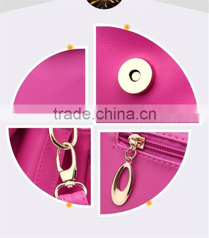 Low cost pu hand carry bag women leather handle crossdody sling bags