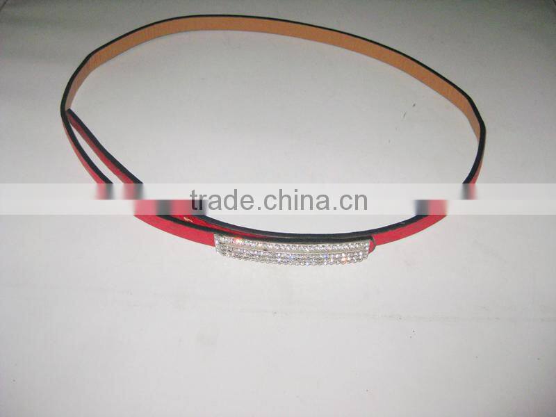 Russian Full Rhinestone Buckle Woman Fancy Belt