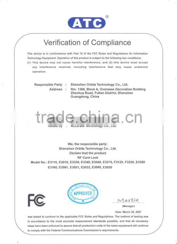 orbita e3030 hotel door lock system