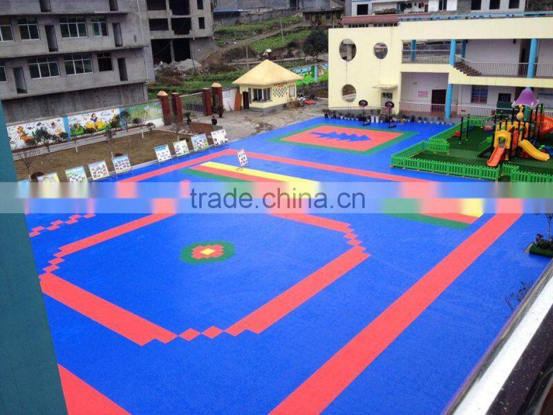 double layers interlocking plastic sport court flooring