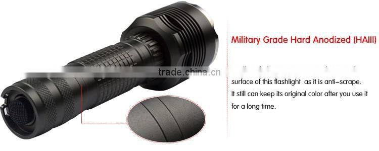 Luckysun Good price for Xm-l2 1000 Lumen Hard Anodized camping strobe light