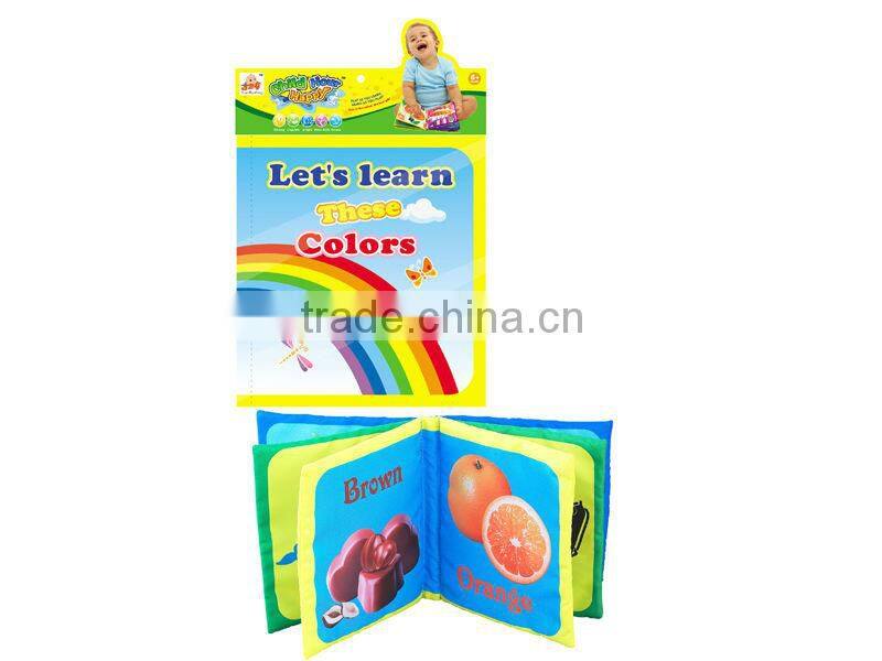 English Baby Color Learning Cloth Book, Infant Fabric Book