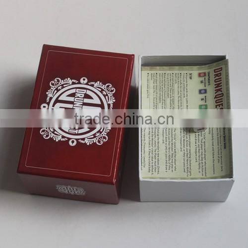 customized prinitng game cards tuck box cards